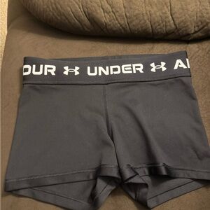 Under Armour Black Women's Compression Bike Shorts with Branded Waistband
